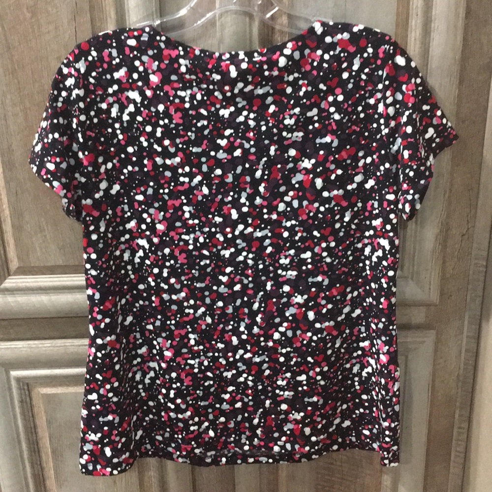 New Taurus Puff Print Blouse With 3 Ring Hardware